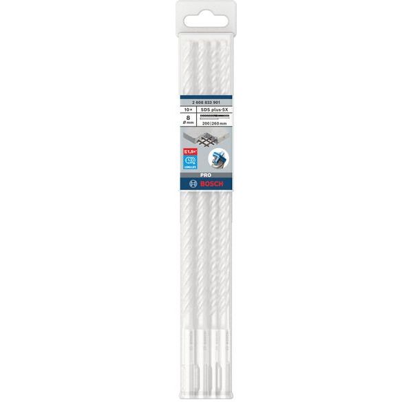 Bosch - Bohrer PRO SDS plus-5X 2608833901VE(10) Hammerbohrer 8 x 200