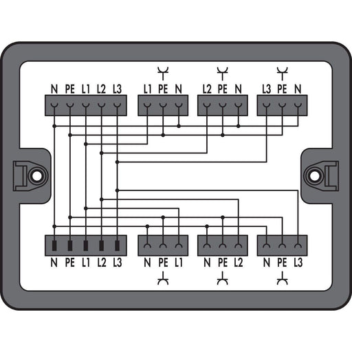 WAGO - Kompaktverteiler für steckbare Gebäudeinstallation Verteilerbox 899-631/100-000 400 V/230 V