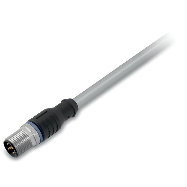 WAGO - Konfektioniertes Sensor-Aktor-Kabel Power-Leitung M12A-St. 756-3103/040-050 axial,4-polig,grau