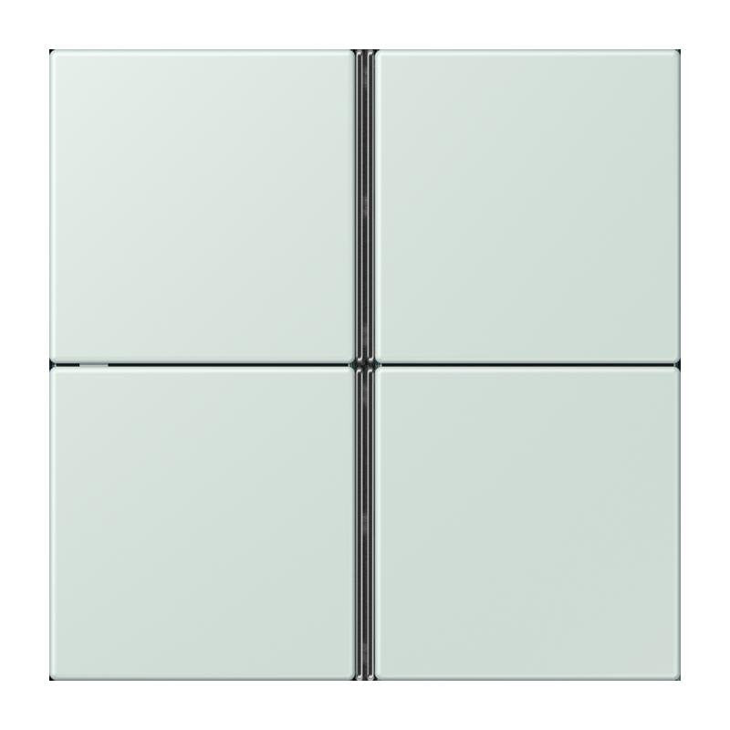 Jung - Abdeckung/Bedienelement für Installationsschalterprogramme Tastensatz 4fach LC 404 TSA 215 ceruleen pale