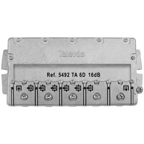 Televes - Abzweiger und Verteiler Easy-F-Abzweiger 6f. EFA 616 16dB, 5-2400Mhz