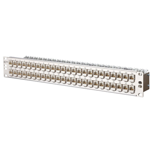 Metz Connect - Patchpanel Kupfer Patchfeld C6Amodul 48Port 130B11P4-E 1,5HE, 180 Edelstahl