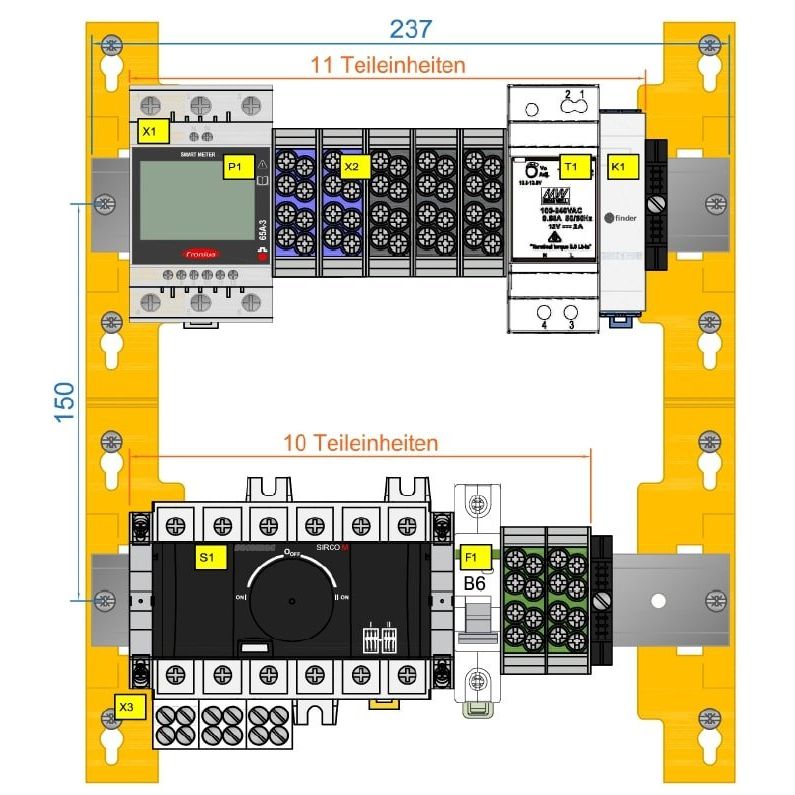 enwitec electronic - Zubehör/Ersatzteile für regenerative Energieerzeugung Umschalteinrichtung 3PH_FRO_MTS-3P-3PH 18