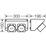 Hensel - Pultsystem Mi Connection Box Mi CB 14 63A,5p,400V,6h