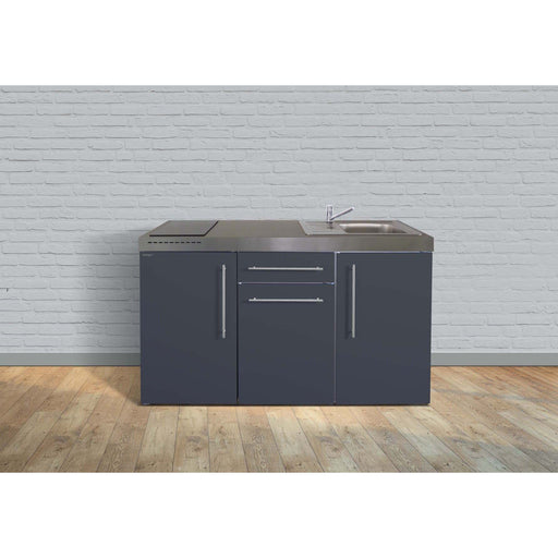 Stengel - Mini-Küche Miniküche Premiumline MPSG160GKFliBre2Sn Schiefergrau