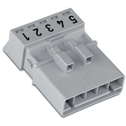 WAGO - Steckverbinder für steckbare Gebäudeinstallation Stecker 5-polig 890-255 Kod. B,grau − 50 Stück