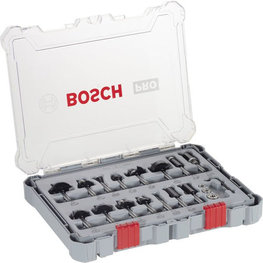 Bosch Power Tools - Werkzeugset PRO Fräsersatz gemischt, 2607017473 Schaft 1/4 − 1 Stück by Bosch Power Tools
