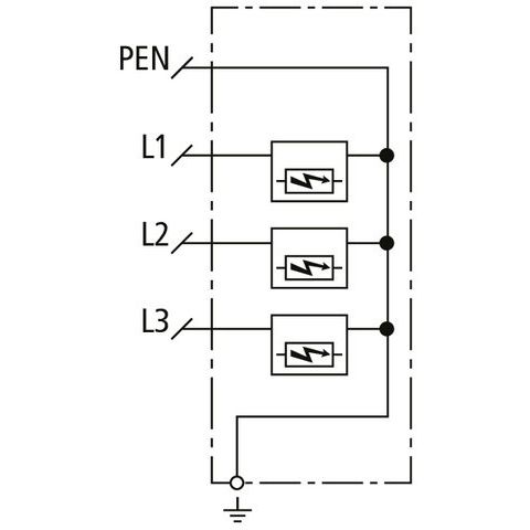 DEHN - Kombi-Ableiter für Energietechnik Kombi-Ableiter DSH ZP B2 TNC 255