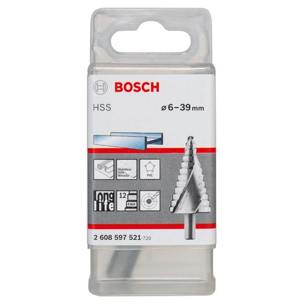 Bosch - Stufenbohrer HSS, 6 - 39 2608597521 mm 10 mm 93,5 mm 13