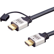 E+P Elektrik - Konfektioniertes A/V-Kabel HDMI High-Speed-Kabel HDMI 401 Ethernet,2m,si/sw