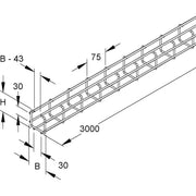 Niedax - Gitterrinne C-Gitterrinne GRCI 50.050 F − 3 Meter