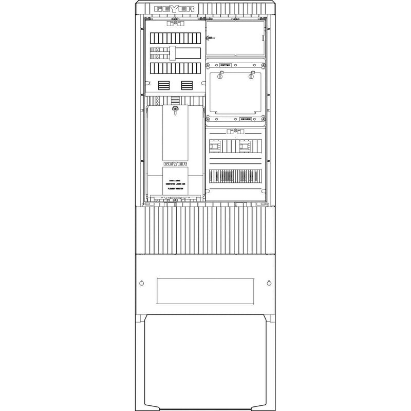ABN - Zähler-Komplettschrank Zähleranschlusssäule SZ175EE2505 2 eHZ 5pol