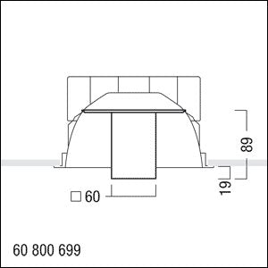 Zumtobel Group - Lichttechnisches Zubehör/Ersatzteile für Leuchten Dekoglas PANOS INF #60800699 FLUX Q190 H KLAR
