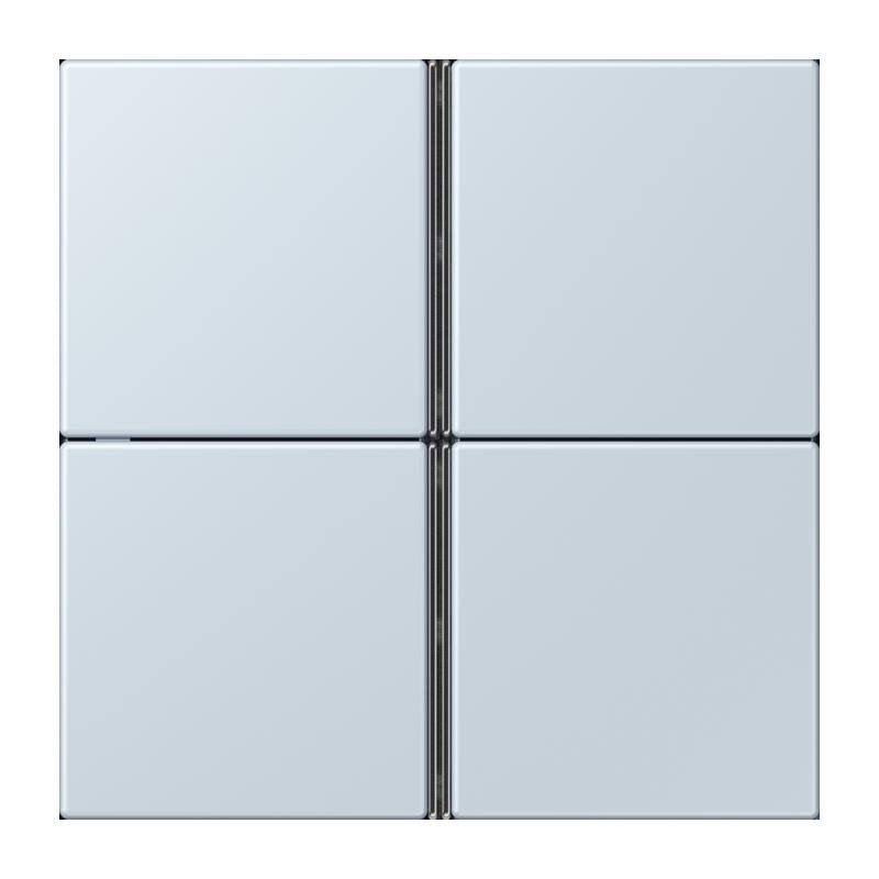 Jung - Abdeckung/Bedienelement für Installationsschalterprogramme Tastensatz 4fach LC 404 TSA 209 outremer pale