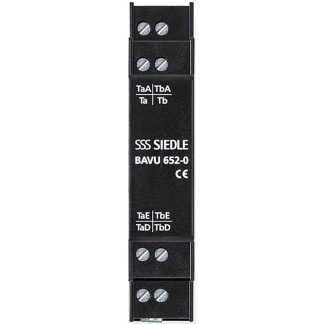 Siedle&Söhne - Zusatzgerät für Türkommunikation Bus-Audio/Video-Verteiler BAVU 652-0 unsymetr.schwarz − 1 Stück
