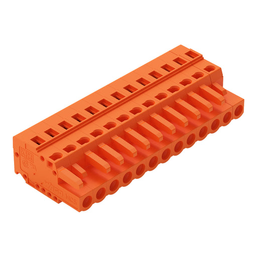 WAGO - Kabelsteckverbinder für Leiterplattensteckverbinder 1-Leiter-Federleiste 231-313/102-000 CAGECLAMP,2,5mm²,or − 25 Stück
