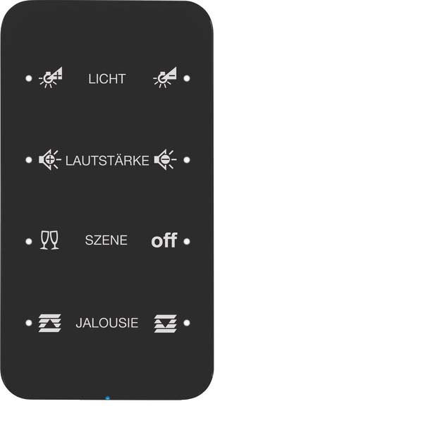 Berker - Bussystem-Tastsensor Touch-Sensor 4fach 75144165 Glas schwarz
