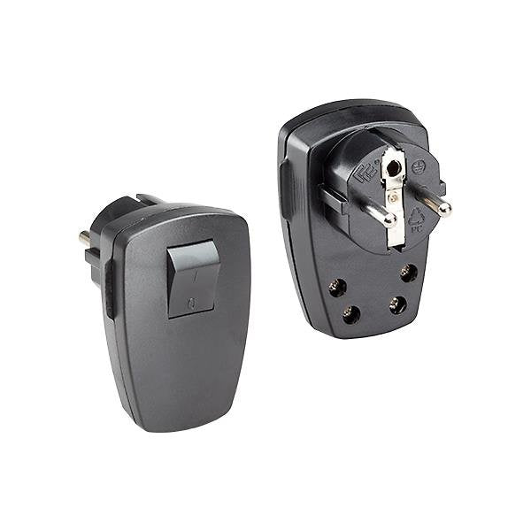 Bachmann - Schutzkontaktstecker Schutzkontakt-Stecker 911.171 sw,Winkel