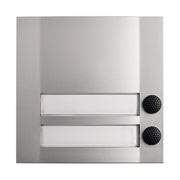 Grothe - Klingeldrücker Klingeltaster 2fach DOMOLUX DUO SIM/SW 90x90x18,5mm, sil/sw