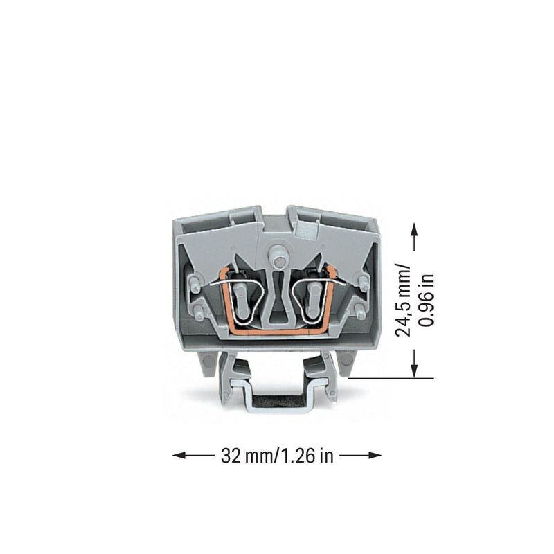 WAGO - Durchgangs-Reihenklemme Durchgangsklemme 264-701 gr 0,08-2,5qmm