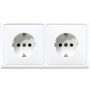 Jung - Steckdose KK-SCHUKO-Steckdose 2-fach CD 522 BF WW 16A 250V