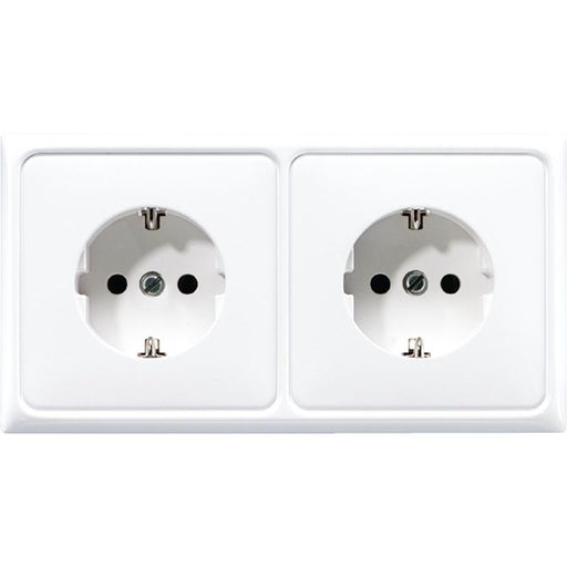 Jung - Steckdose KK-SCHUKO-Steckdose 2-fach CD 522 BF WW 16A 250V