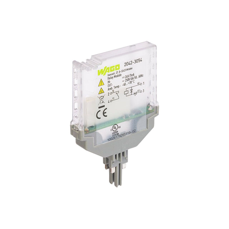 WAGO - Bauelementestecker Relaismodul 2042-3054 DC 24 V,1 Öffner − 6 Stück