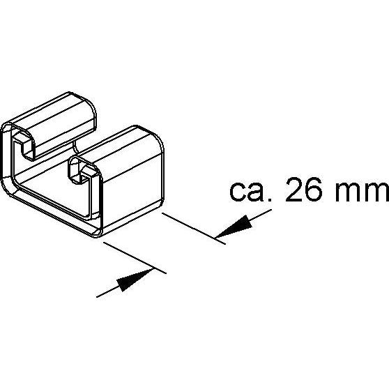Niedax - Schutzkappe/Abdeckung für Stiel/Profilschiene Schutzkappe SKC 86 − 1 Stück