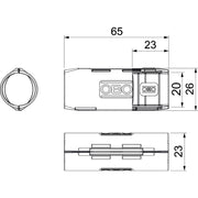 OBO Bettermann - Muffe für Installationsrohre Quick-Pipe-Verbind.-muffe 3000 MMS M20 RW