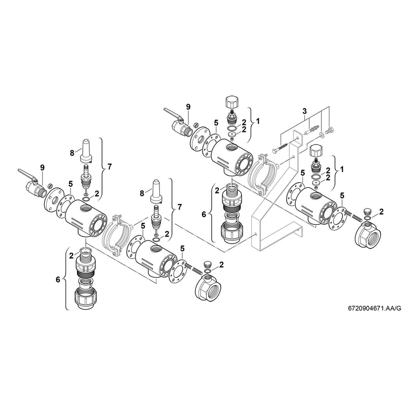 Bosch Thermotechnik - Soleverteiler für Wärmepumpe Soleverteiler NR1139 4-fach DN 25
