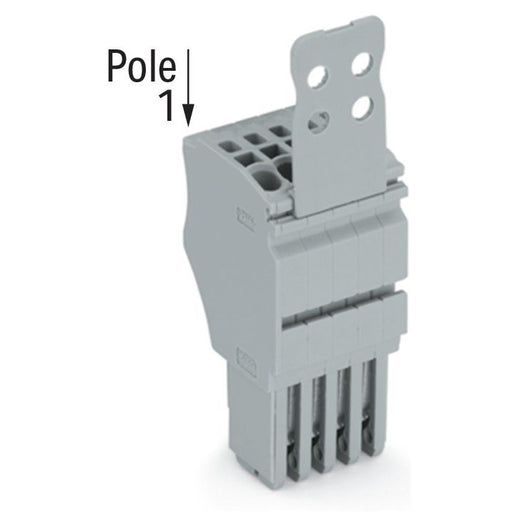 WAGO - Ein- und mehrpolige Klemmenleiste 1-Leiter-Federleiste 2020-107/134-000 CAGECLAMP,1,5mm²,gr − 25 Stück
