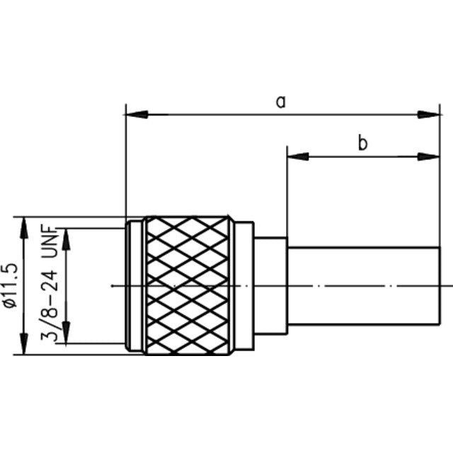 Telegärtner - Koax-Steckverbinder MiniUHF-Stecker cr/cr 100024356 G1(RG58C/U) − 5 Stück