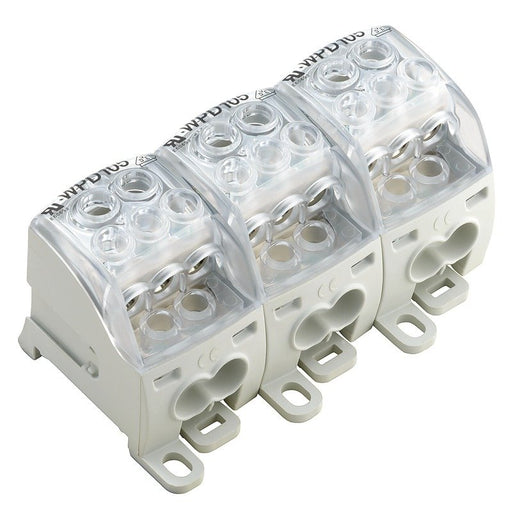 Weidmüller - Durchgangs-Reihenklemme Hauptleitungsabzweigklemme WPD 305 #1562190000 3X35/6X25+9X16 3XGY