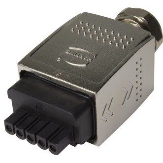 Harting - Rechtecksteckverbinder, Set (Industriesteckverbinder) Han PP Power L Met plug 09354330441 fix cod 6-10mm