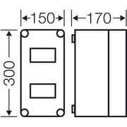 Hensel - Installationskleinverteiler Mi-Automatengehäuse Mi 1106 12 Teilungseinheiten − 1 Stück