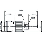 Telegärtner - Koax-Steckverbinder TNC-Kabelbuchse cr 100023768 G7 (RG316/U) − 5 Stück