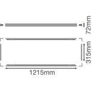 Ledvance - Mechanisches Zubehör/Ersatzteile für Leuchten Aufbaurahmen PANEL1200X300SFMOUN. − 1 Stück