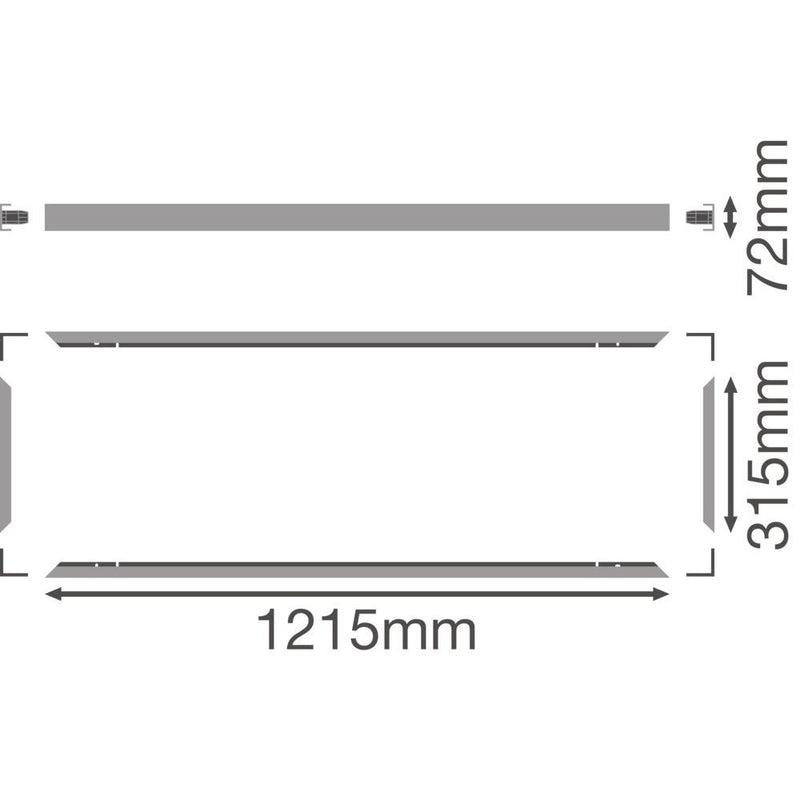 Ledvance - Mechanisches Zubehör/Ersatzteile für Leuchten Aufbaurahmen PANEL1200X300SFMOUN. − 1 Stück
