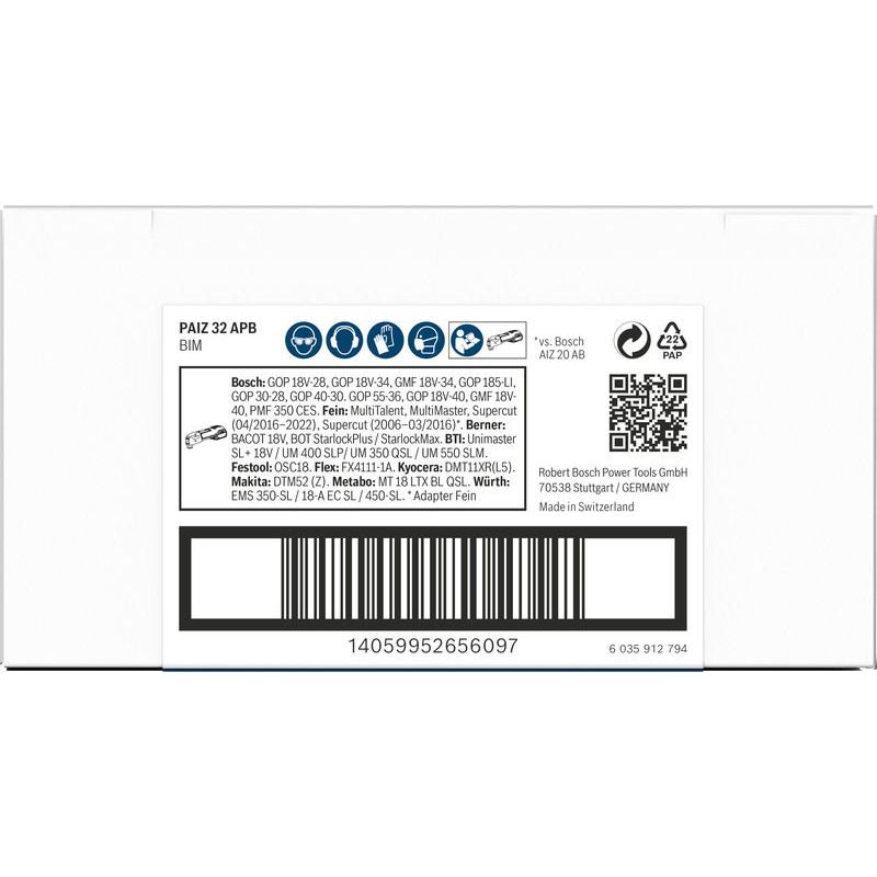 Bosch - Blatt für Oszillierer PRO PAIZ 32 APB Blatt für 2608669130 Multifunktionswerkze