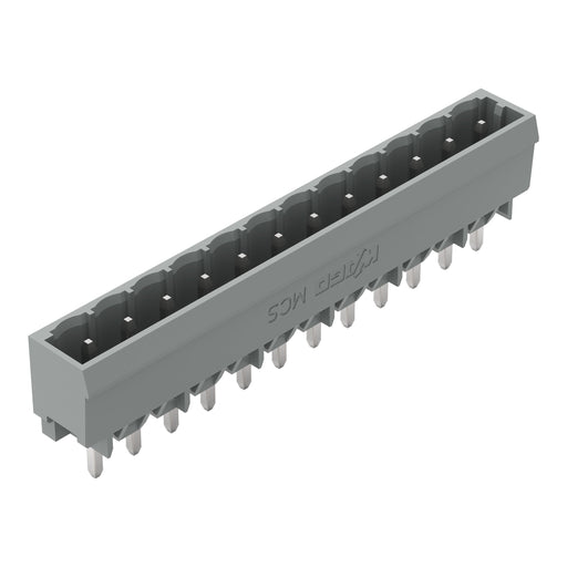 WAGO - Leiterplattensteckverbinder THT-Stiftleiste Lötstift 231-172/001-000 1,2x1,2,gerade,grau − 100 Stück
