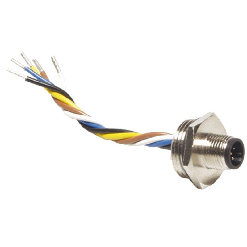 Leuze - Rundsteckverbinder, Einbau (mit Leitung) Einbaustecker AC-PLM-8