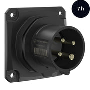 Walther Werke - CEE-Gerätestecker (IEC 60309) CEE NEO Anbaugerätestecker FW611407CC gerade 16A 4P 7h − 10 Stück