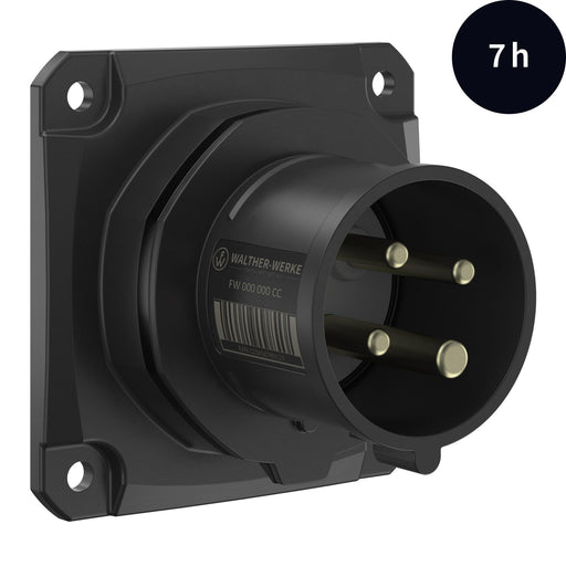 Walther Werke - CEE-Gerätestecker (IEC 60309) CEE NEO Anbaugerätestecker FW611407CC gerade 16A 4P 7h − 10 Stück
