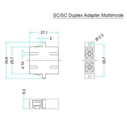 EFB-Elektronik - LWL-Kupplung SC-Duplex 53333.1OM5 OM5 Keramik limegr