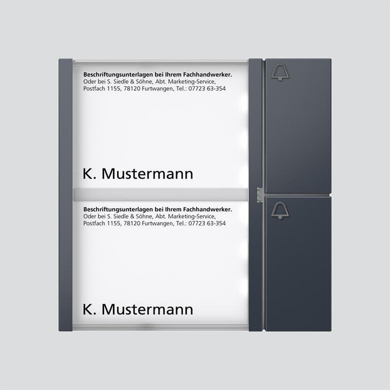 Siedle&Söhne - Funktionsmodul für Türkommunikation Tasten-Modul TM 612-2 AG anthrazitgrau