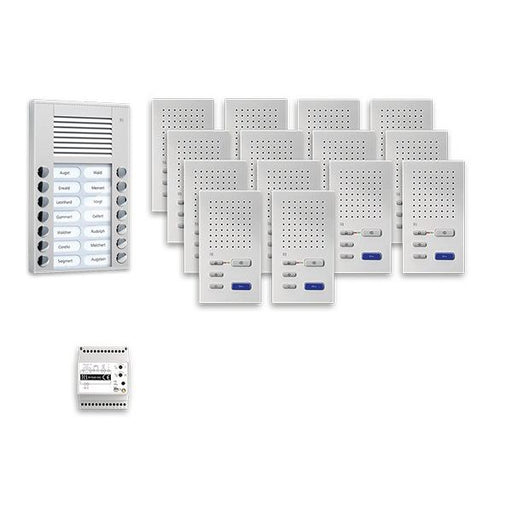 TCS Tür Control - Türsprech-Set Audio Außenstation Pack 14 PPAF14-EN/02 PES14 Tasten AP