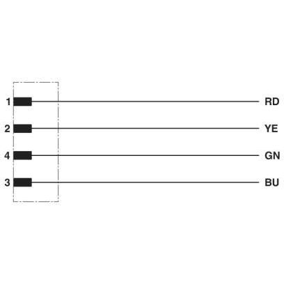 Phoenix Contact - Konfektioniertes Sensor-Aktor-Kabel Bussystem-Kabel SAC-4P-M 8MS#1543278
