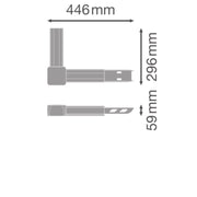 Ledvance - Elektrisches Zubehör/Ersatzteile für Leuchten Eckverbinder 8-pol. TRS.FL. L01-NODE8PWT − 1 Stück