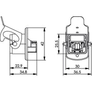Telegärtner - Modularer Steckverbinder STX V5 Flanschset 100007421 RJ45 Coupler Cat.6 M