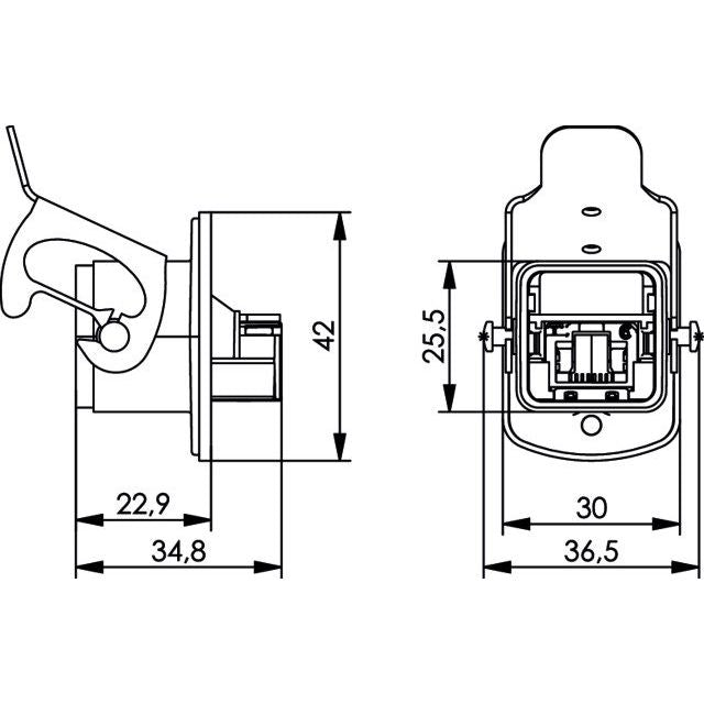 Telegärtner - Modularer Steckverbinder STX V5 Flanschset 100007421 RJ45 Coupler Cat.6 M